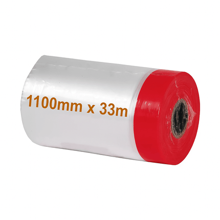 GOLDBÄNDER RED“ Premium Abdeckband + Masking Abdeckfolie für Maler & Renovierung 33 m x 110 cm