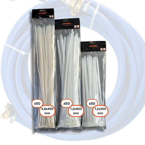 100 Kabelbinder Gelb – 300 Mm X 3,6 Mm, Nylon, UV-beständig, Bis 18,2 Kg Zugfestigkeit