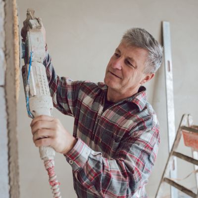 verputzen mit Mischpumpe