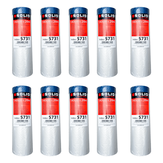 10 X STRDNG UV Masker Abdeckfolie Abdeckband mit Klebeband 10 er Set - 140 cm/ 20 m
