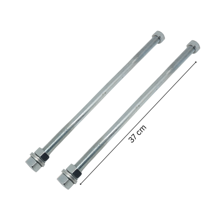 2 x Zuganker 370 mm mit Bundmutter M16 für Flansch