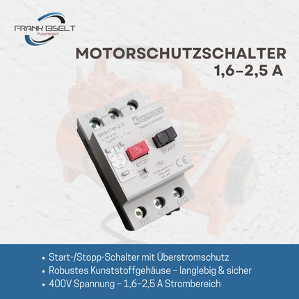 Motorschutzschalter 1,6-2,5 A für Luftkompressor