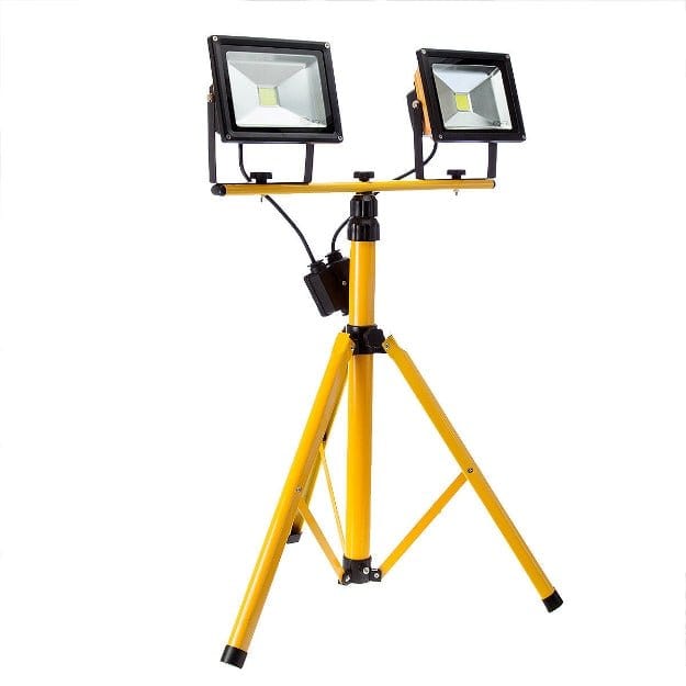 2X Flutlicht 50W Baustrahler mit Stativ LED