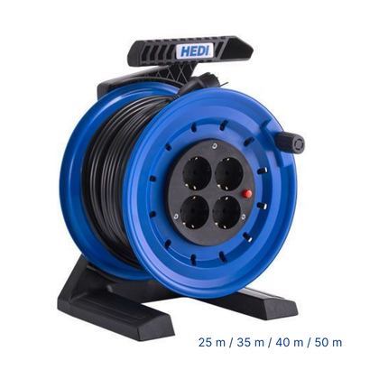 HEDI Vollkunststoff-Kabeltrommel Generation 7 „Coworker“ Ø 250 mm
25m, 35 m , 40 m, 50 m