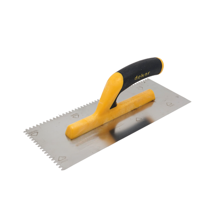 Glättekelle Gezahnt Dreieckzahn 295x120mm, Offener Griff DK-325, 