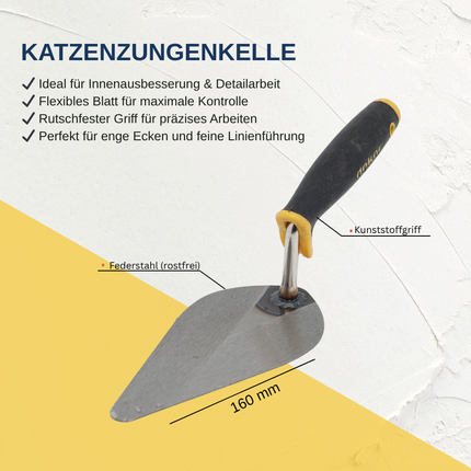 Firstkelle 160 mm , Softgriff Katzenzungenkelle, DK391
