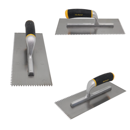 Glättekelle Gezahnt Dreieckzahn Aluminiumgriff Federstahl DK-520