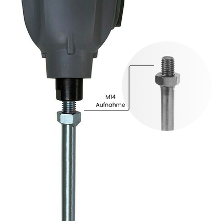 Mörtelrührquirl MR 140 G – 600 mm Länge, Ø 140 mm, M14