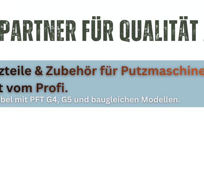 Putzmaschinen zubehör, pft g4 ersatzteile, Frank Eiselt