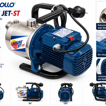 Wasserpumpe 0,75 kW, 230V, 50Hz, 1Ph