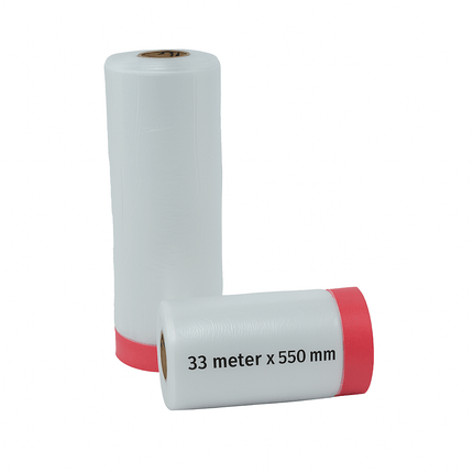 Abdeckfolie mit Klebeband - Malerfolie
