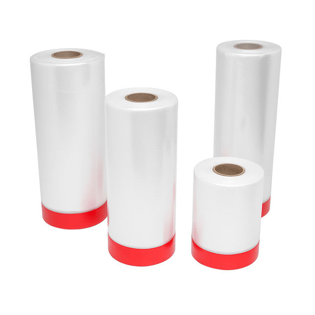 Abdeckfolie mit Klebeband - Malerfolie