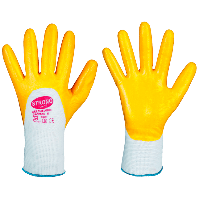 Arbeitshandschuhe mit Nitril-Beschichtung, EN 388, Größe 9–10