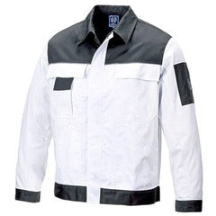 Arbeitsjacke weiß mit Taschen 46