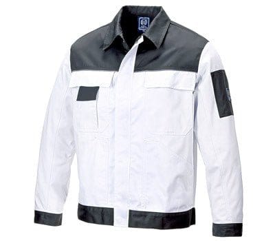 Arbeitsjacke weiß mit Taschen 46