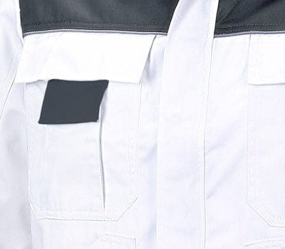 Arbeitsjacke weiß mit Taschen