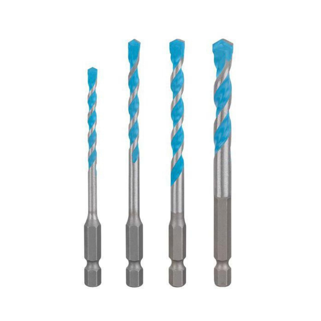 Bohrer-Set EXPERT HEX-9 Multi Construction Arbeitslänge 45/50/60/50 mm 4-teilig Ø 4/5/6/8 mm