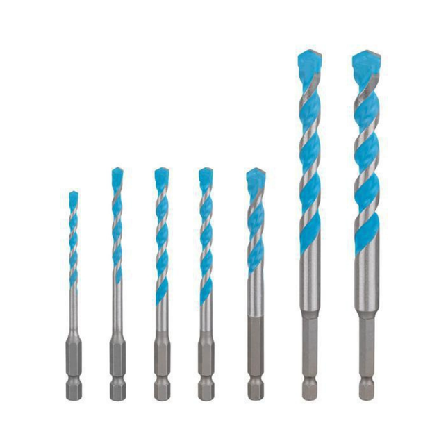 Bohrer-Set EXPERT HEX-9 Multi Construction Arbeitslänge 45/50/60/60/50/90/90 mm 7-teilig Ø 4/5/6/6/8/10/12 mm