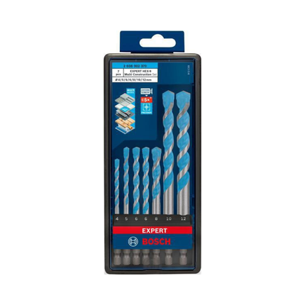 Bohrer-Set EXPERT HEX-9 Multi Construction Arbeitslänge 45/50/60/60/50/90/90 mm 7-teilig Ø 4/5/6/6/8/10/12 mm