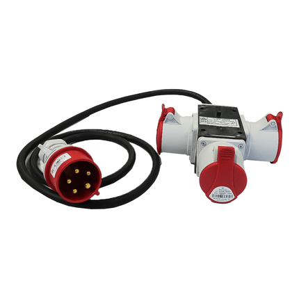 CEE Stromverteiler 32A, IP44, mit 3x 400V Anschlüssen