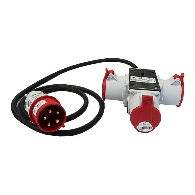 CEE Stromverteiler 32A, IP44, mit 3x 400V Anschlüssen
