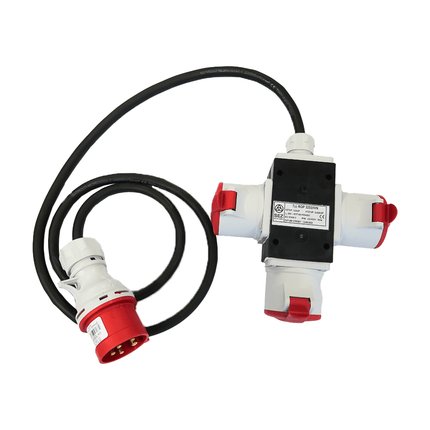 CEE Stromverteiler 32A, IP44, mit 3x 400V Anschlüssen