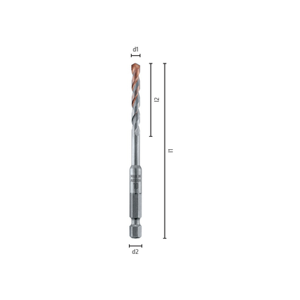 Dachziegelbohrer Gesamtlänge 100 mm