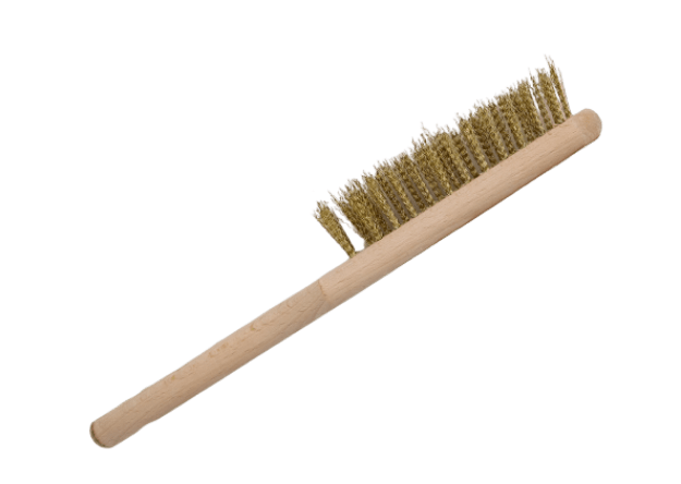 Drahtbürste mit Holzgriff 3-reihig - Stahldraht 260mm