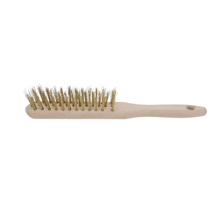 Drahtbürste mit Holzgriff 3-reihig - Stahldraht 260mm