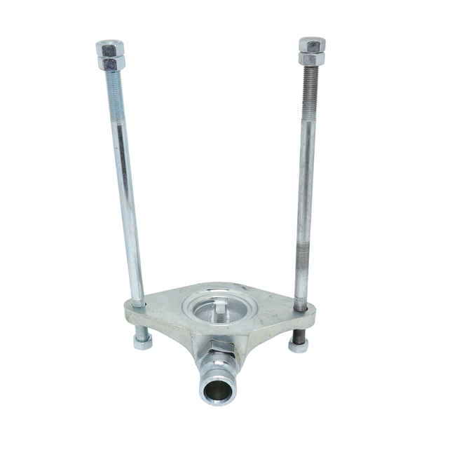 Druckflansch mit 2x Zuganker M16 und Kupplung NW25