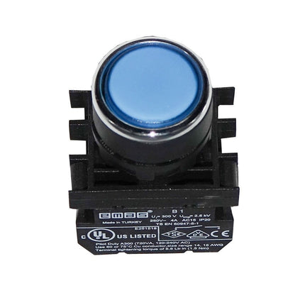 Drucktaste Komplettgerät 240V B100DM Blau 1823