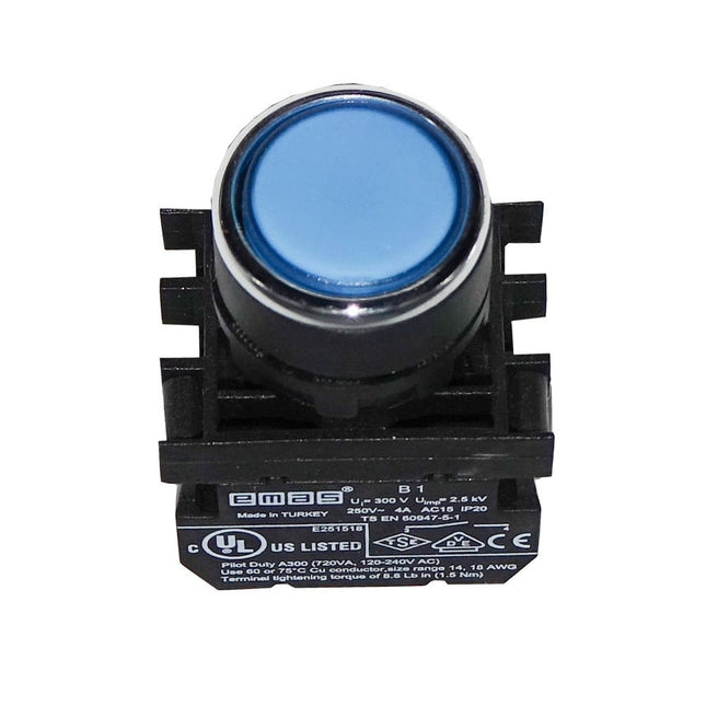 Drucktaste Komplettgerät 240V B100DM Blau 1823