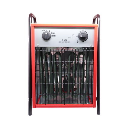 Elektroheizung 400V Profi-elektrisch Heizgebläse, Bauheizer 3-Heizstufen 9 kW