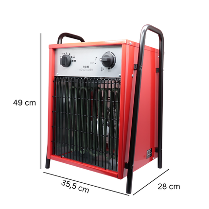 Elektroheizung 400V Profi-elektrisch Heizgebläse, Bauheizer 3-Heizstufen