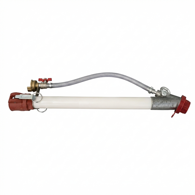 Feinputzgerät FIX – mit POM Gewinderohr, Spritzkopf 25 (1" IG 30°) und Luftarmatur FIX