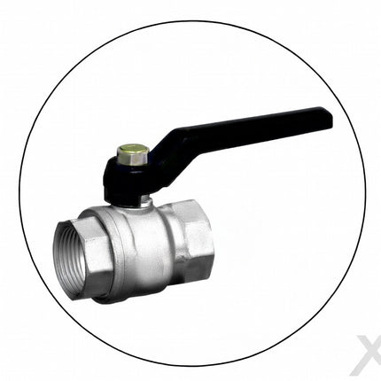 Feinputzgerät mit Absperrhahn – 300 mm, MT25 ALU, Kugelhahn PN40