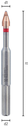 Feinsteinzeugfliesenbohrer C PROTECTOR Ø 6 mm – für extrem harte Fliesen – ALPEN