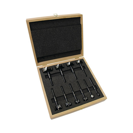 Forstnerbohrer-Satz BLACK SHARK PRO 10-teilig / Ø 15-20-25-26-30-35-40-45-50-55 mm