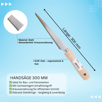 Gipserstichsäge mit Holzgriff 170 mm