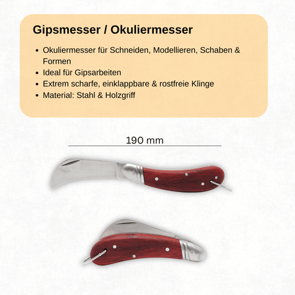 Gipsmesser / Okuliermesser