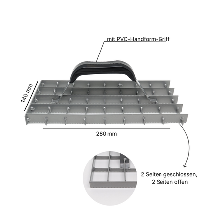 Gitterrabot Gezahnt 280 x 140 mm - SCHWAN