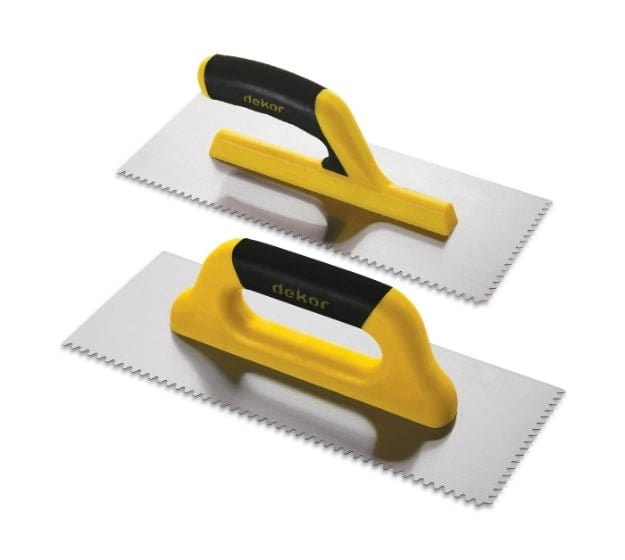 Glättekelle Gezahnt Dreieckzahn 295x120mm Offener Griff DK-325