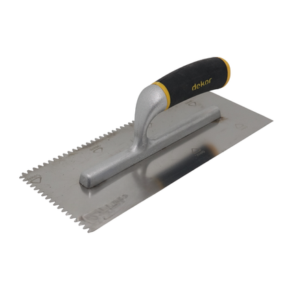 Glättekelle Gezahnt mit Aluminiumgriff 300x120 mm Zahnspachtel Rostfreier Stahl