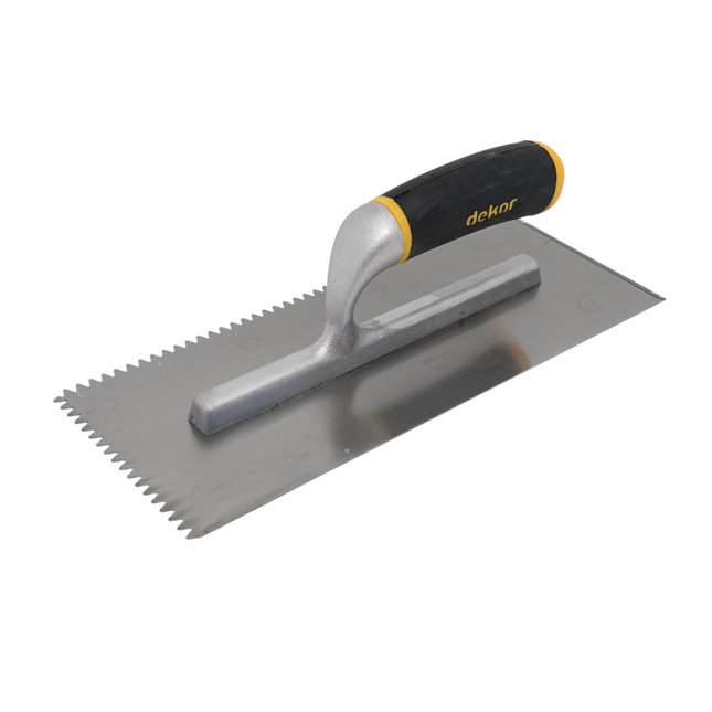 Glättekelle Gezahnt mit Aluminiumgriff 300x120 mm Zahnspachtel Federstahl