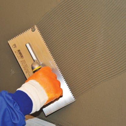 Glättekelle Gezahnt mit Aluminiumgriff 300x120 mm Zahnspachtel