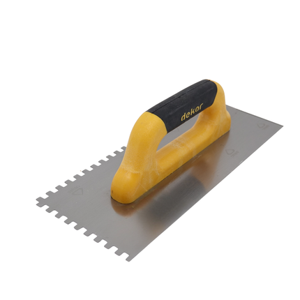 Glättekelle Gezahnt mit geschlossener Softgriff Zahnglätter 120 mm -300 mm (Zahnbreit 6x6)