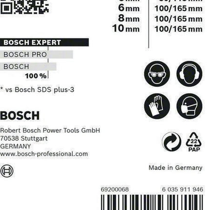 Hammerbohrer-Satz Expert plus 7X 5- teilig SDS Plus Kunststoffkassette mit Euroloch