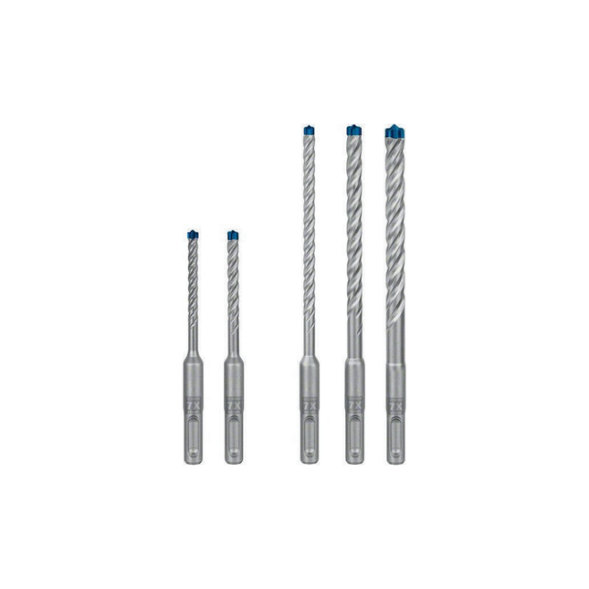 Hammerbohrer-Satz Expert plus 7X 5- teilig SDS Plus Kunststoffkassette mit Euroloch