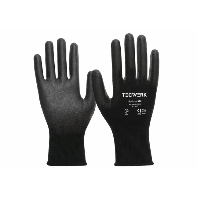 Handschuhe Blackstar NPU schwarz EN 388 PSA-Kategorie II VPE 12 paar