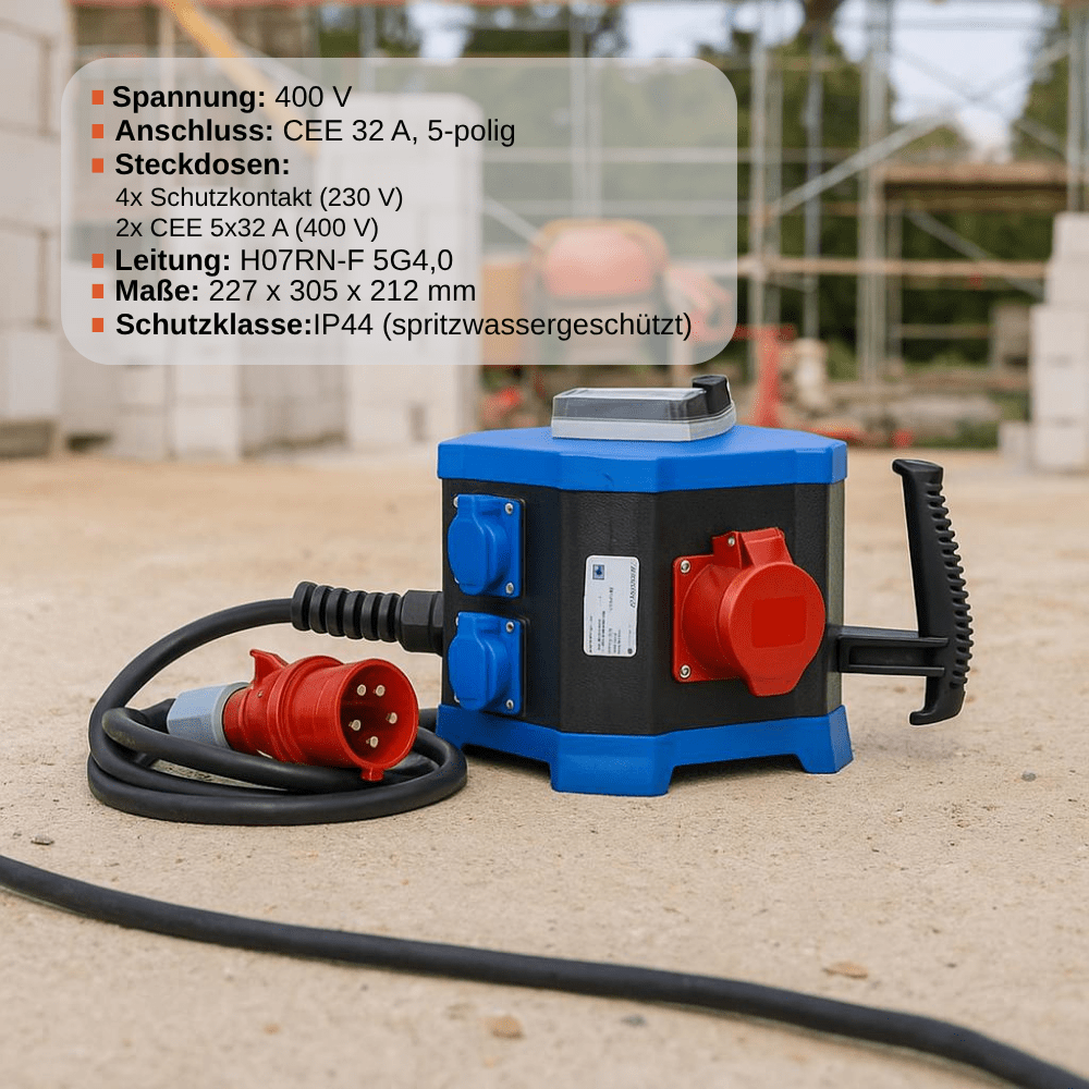 Baustromverteiler Trafostation Stromkasten 24V 230V 40414 Baustromverteiler Trafostation Stromkasten 24V 230V 40414